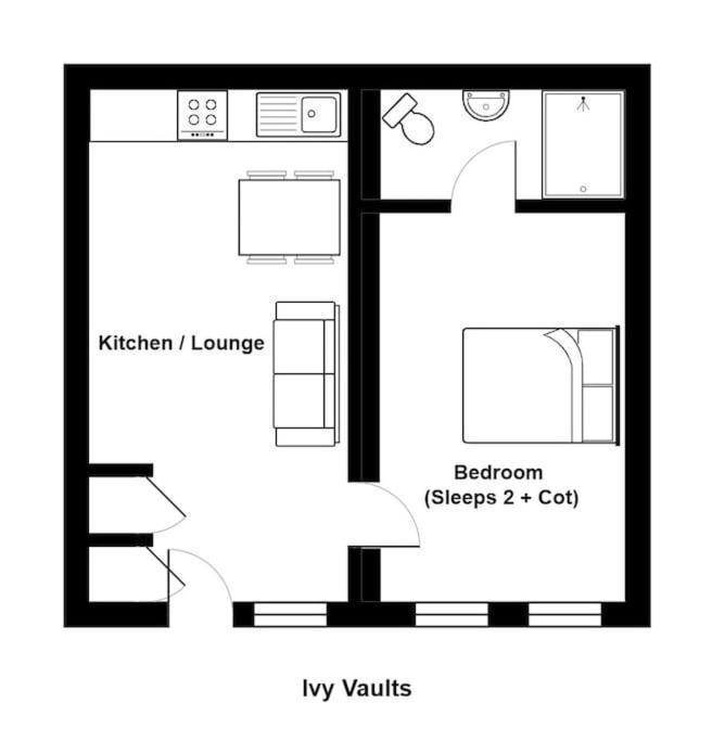 Unique 1 Bedroom Apartment-Bath Exteriör bild